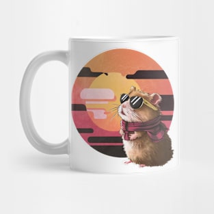 Retro hamster vintage retro sunset hamster lover Mug